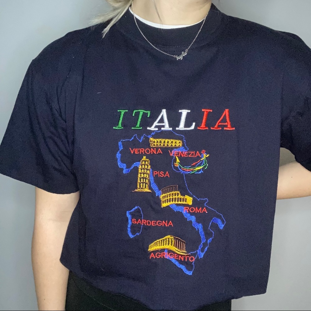 Italia double lined crop shirt